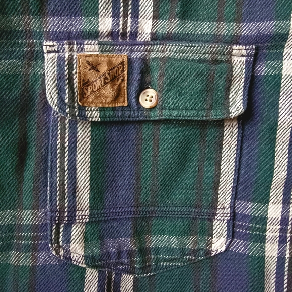 Vintage Eddie Bauer Sport Shop Button Up Cotton Flannel Shirt - Picture 11 of 11